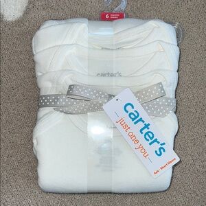 Carter's Cream Baby Bodysuits Set